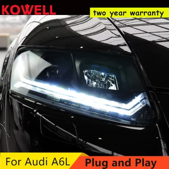 Funda de faros LED para Audi A6L, A6, 2005-2012, accesorios para coche, 2 uds. Funda de faros LED para Audi A6L, A6, 2005-2012,