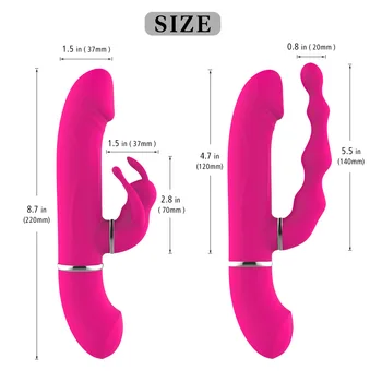 G Mieste Masér Stimulátor Klitorisu Dual Motorových Dildo Rabbit Vibrátor S 10 Rýchlosťami Vibrácií Otáčanie sexuálnu Hračku pre Ženy Sexo Vibrati