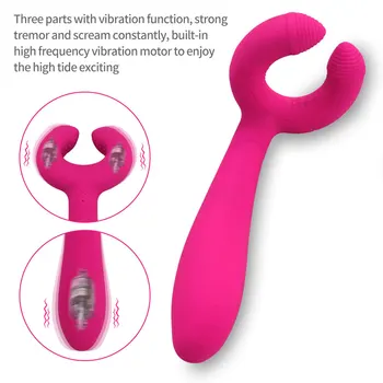 G-Spot Vibrátor Tri Motory Dildo Vibrátor Bradavky Masér Stimulátor Klitorisu Sexuálne Hračky pre Mužov, Ženy Vibračný Análny Plug
