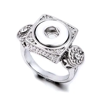 Hot predaj kvalitné 004 fashion, DIY kovový krúžok fit zázvor Fit 12 mm modul tlačidlo prstene, šperky kúzlo prstene pre ženy