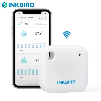 INKBIRD IBS-TH3 WiFi Teploty Vlhkosti Snímač Vreckový Vnútorný Teplomer a Vlhkomer 2-v-1 Snímač na Sklade