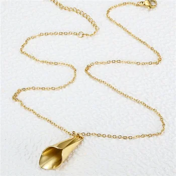 Jednoduchý Nepravidelných Zlatá Farba Geometrické Kovový Prívesok Náhrdelník Módne dámske Nehrdzavejúcej Ocele Náhrdelník Estetické Šperky, Darčeky