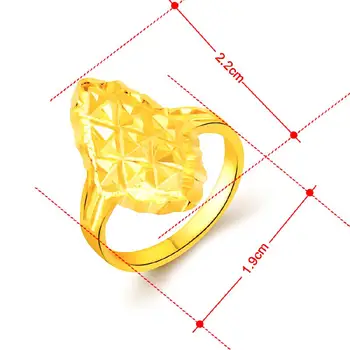 KITEAL Trendy čistého zlata farba ženy krúžky oválne prst prsteň pre mužov a ženy veľkosti 6 7 8 9 osobnosti aneis oso