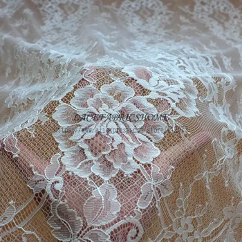 La Belleza New horúce svadobné francúzsko čipky kvalitné mimo biele svadobné šaty lash čipky 150X300cm jeden kus