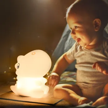 Led Silikónové Nočné Svetlá Pre Baby Detská Izba Deti Spálňa Mäkké Dinosaura Škôlky Lampa Dekorácie Domova Vianočný Darček