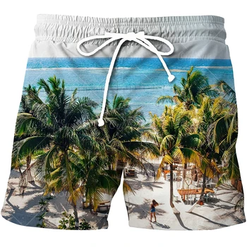 Letné plážové oblečenie Havajský Štýl 3D Vytlačené Beach Šortky Muži Móda Streetwear Rady Športové Šortky v Pohode Krátke nohavice Nohavice 6XL