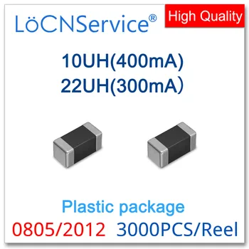 LoCNService 0805 2012 3000PCS 10% 10UH(400mA) 22UH(300mA) Plastový obal Viacvrstvových Čip Feritov Induktory Vysokej Kvality