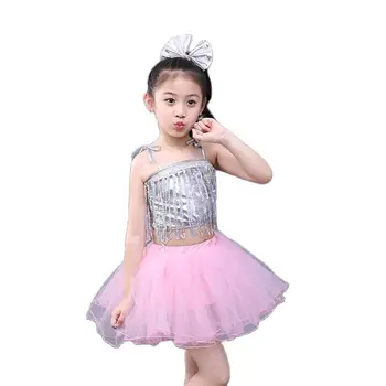 Moderné tanečné kostýmy dievčatá Detské maškarné moderné tanečné šaty dievča deti súťaž tanečných kostýmov, nosenie dancewer