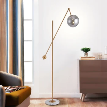 Moderný domov deco osvetlenie Nordic poschodí svetlá LED obývacia izba stojace svietidlá, osvetlenie spálne sklenenú guľu stojacie lampy