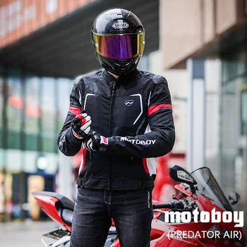 MOTOBOY Mužov Motocykel Bunda Letná Priedušná Odnímateľné CE Ochrany Brnenie Motorky Motorkár Ochranným Výstrojom