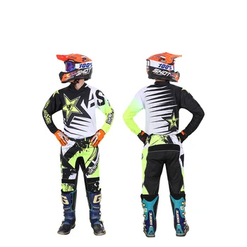 Motocross Dres a Nohavice dieťa, detské oblečenie veľký chlapec dievča chlapec študent racing suit výstroj nastaviť Priedušná Off-road MX