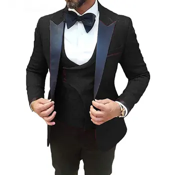 Najnovšie Kabát Nohavice Vzory Obchodných Strany Obleky Mužov 2019 Formálne Ženícha Vzor Bielej Farby Slim Fit, Pánska Smoking Svadobný Oblek Pre Mužov