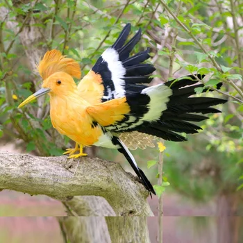 Nové kreatívne reálnom živote pena&perie krídel Hoopoe model vtáčích Domov, Záhradné Dekorácie, darčekové o 30x50cm