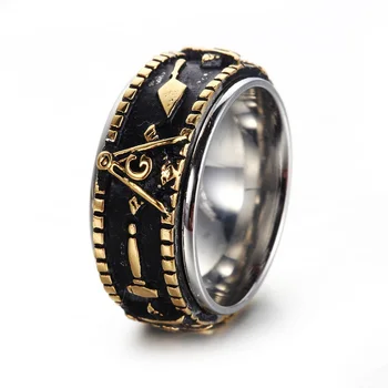 Nové Nerezové Oceľové Šperky Veľkoobchod pánske Prstene Vintage Zase Slobodomurárstva Titánové Ocele Krúžky