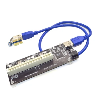 PCIE PCI-E slot karty PCI Express X1 PCI Stúpačky Karty Autobus Karty Vysoká Účinnosť Adaptér Prevodník USB 3.0 Kábel pre Stolné PC ASM1083 Čip