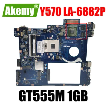 Pre Lenovo Y570 notebook Doske Doske PIQY1 LA-6882P Doske Rev:2.0 s GeForce GT555M 1GB grafická karta Doske