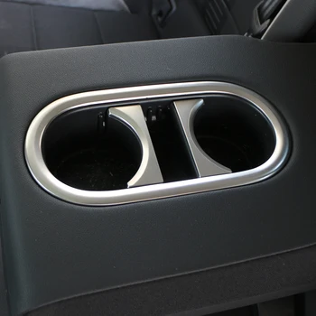 Pre Volkswagen VW T-roc Troc 2017 - 2022 Nerezová Oceľ Zadný Vody Pohár Panel Kryt Výbava Zadnom Sedadle Centrum Pohár Nálepky