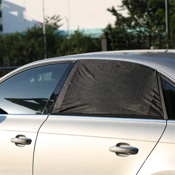 Profesionálne Jednoduché Čierne 2ks Nastaviteľné Auto Okno Slnko Odtiene UV Ochrany Štít Oka Kryt Clonu Slnečníky L Veľkosť