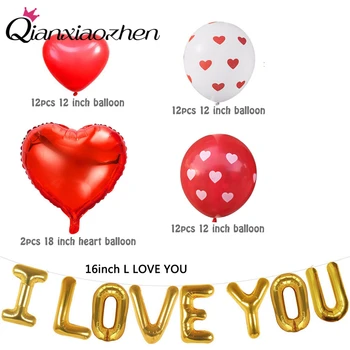 Qianxiaozhen Srdce Zapojenie Dekorácie Balóny Accesoires Svadobné Dekorácie Dodávky Latexové Balóny Valentína