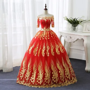 Reálne červená so zlatým výšivky plesové šaty, Stredoveké a Renesančné Šaty kráľovná kostým Viktoriánskej šaty márii Antoinette/ Belle