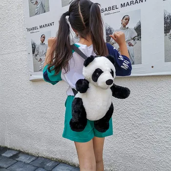 Roztomilá Panda Plyšové Batohy pre Chlapcov a Dievčatá Schoolbags Hračky, Bábiky Narodeninám Darčeky pre Priateľov a Deti