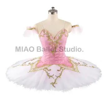 Ružová, biela Klasického Baletu Tutus Kostým pre Dievčatá, Princezná Aurora Tanier Tutu pre Profesionálne YAGP kostým 11 vrstvy 0088