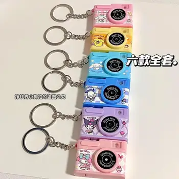 Sanrio Fotoaparát s Bleskom Prívesok Keychain Cartoon Pochacco Kuromi Cinnamoroll Taška Prívesok Kawaii Anime Plyšové Hračky pre Dievča, Darček