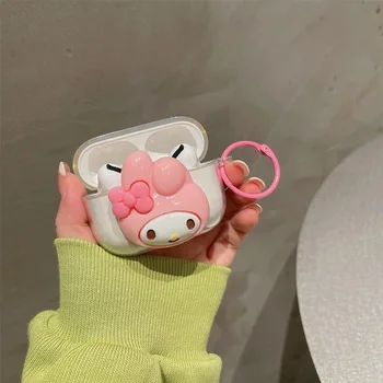 Sanrio Hello Kitty Náhlavnej súpravy Bluetooth Slúchadlá puzdro pre Apple AirPods Vzduchu Struky 1 Pro 2 3 Ochranný Kryt Krabica