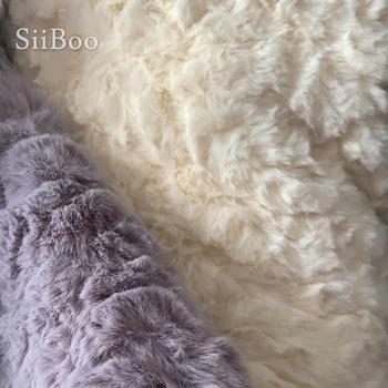 Siiboo 2020 super mäkké umelú králik vlasy rose vzor kožušiny textílie pre DIY príslušenstvo odevy sp6272