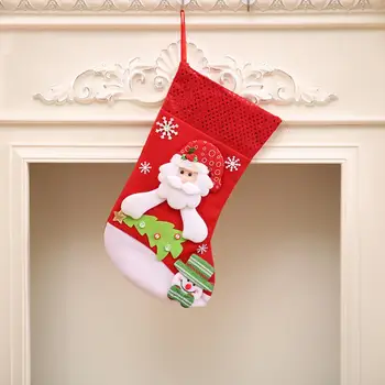 Skvelé Flanelové 3D Vizuálny Efekt Vianočný Strom Visí Osadenie Ornament pre Domácnosť Vianočná Pančucha Visí Prívesok