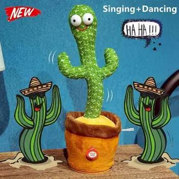 Tanec kaktus hračka svetelný nahrávanie elektrické trasie tanec plyšové hračky roztomilý tanec kaktus vzdelávania v ranom detstve hračka
