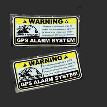 Upozornenie GPS Sledovanie Anti Theft Obtlačky Reflexné Typ Auta Samolepky pre Motorcylcle Automobilový Drop Shipping 90 X 40 mm