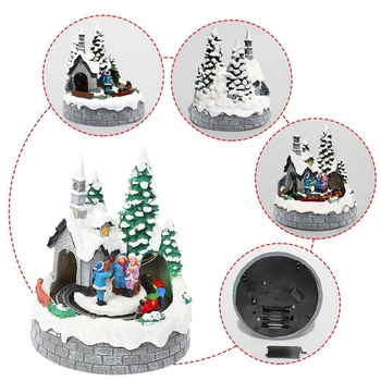 Vianočné Snow Dome Vianoce Parný Vlak Vianočný Darček Domova Hudby Svetelný Dom Firmware Nový Rok Dekorácie