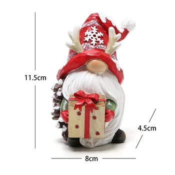 Vianočné Tvorivé Remesiel Tabuľka Ornament Jednoduché Použitie Stojí Gnome Ornament pre Domáce Vnútri Krbu Dekorácie