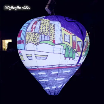 Visí Nafukovacie Osvetľovací Balón 1,5 m/2m/3m Výška Prispôsobené Vytlačené Tvarované Balón Pre tanečnú Párty Dekorácie