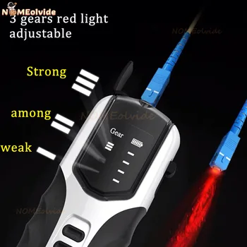 Vizuálne Poruchy Hľadáčik Optický Tester Pero VFL Typ Červený Laser optické Nastaviteľný optický červené svetlo pero Nabíjateľná 5-30MW