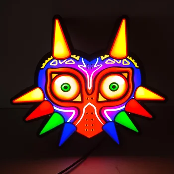 Vlastné 3D Logo Hra Nočné Osvetlenie BOX Superhrdina spálňa decor Neónové Lampy Deti Darček herňa Muž Jaskyňa Svetlá