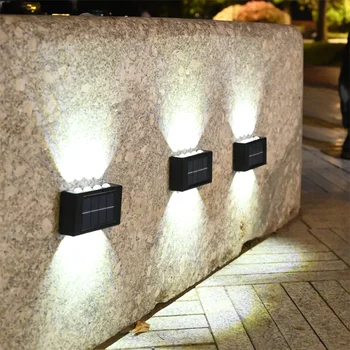 Vonkajšie Nepremokavé Senzor LED Žiarovky Dekorácie Solárne Záhradné pouličné lampy 8Pcs Hore A Dole Solárne Nástenné Svetlo IP65 Parkové Osvetlenie
