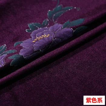 Vytlačené bronzový velvet textílie prikryť velvet textílie zlato velvet oblečenie cheongsam čínsky velvet textílie veľkoobchod módne handričkou
