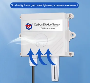 Wall Mount Oxid Uhličitý CO2 Detektor Vonkajšie RS485 0-5V 0-10V 4-20mA CO2 Senzor Pre Monitorovanie Kvality Ovzdušia