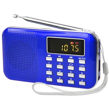 Y-896 DC 5 V Mini MP3 Rádio Prenosné, FM Rádio, Reproduktor, Audio Prehrávač Hudby s USB Nabíjací Kábel LCD Displej Reproduktory