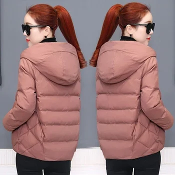 Zimné Oblečenie Žien Bavlna-vatovaný Kabát Ženy Oblečenie kórejský Teplou Farbou Bunda pre Ženy s Kapucňou Kabáty a Bundy Zm1786