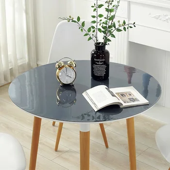 Čierna farba, nepremokavé pvc obrus žiaruvzdorné okrúhly jedálenský stôl mat oilproof non-slip tablecover Placemat doprava zadarmo